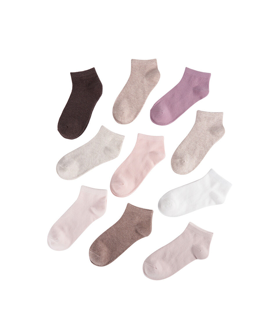 Pack 10 calcetines mujer melange colores