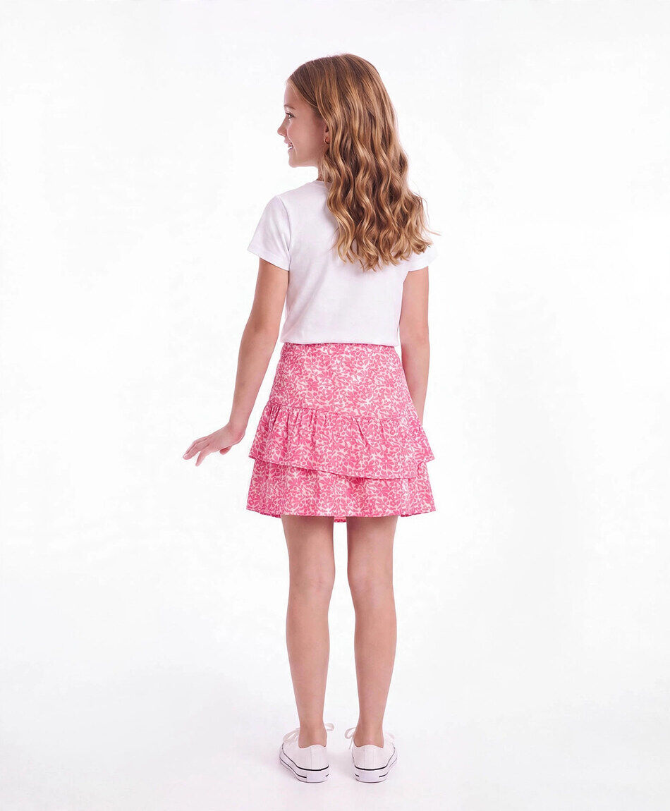 Falda ni&ntilde;a print florcitas