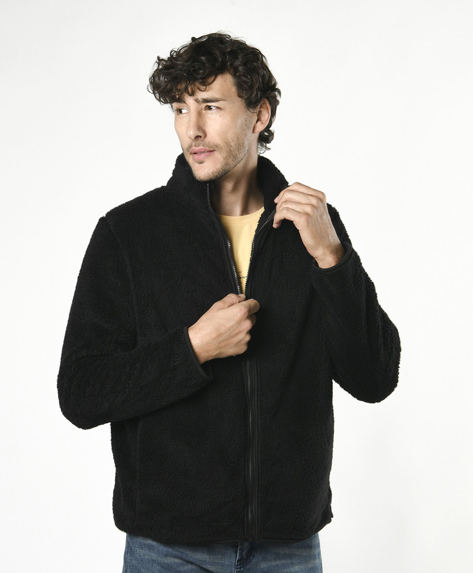Polerón hombre coral negro Polerón hombre coral negro