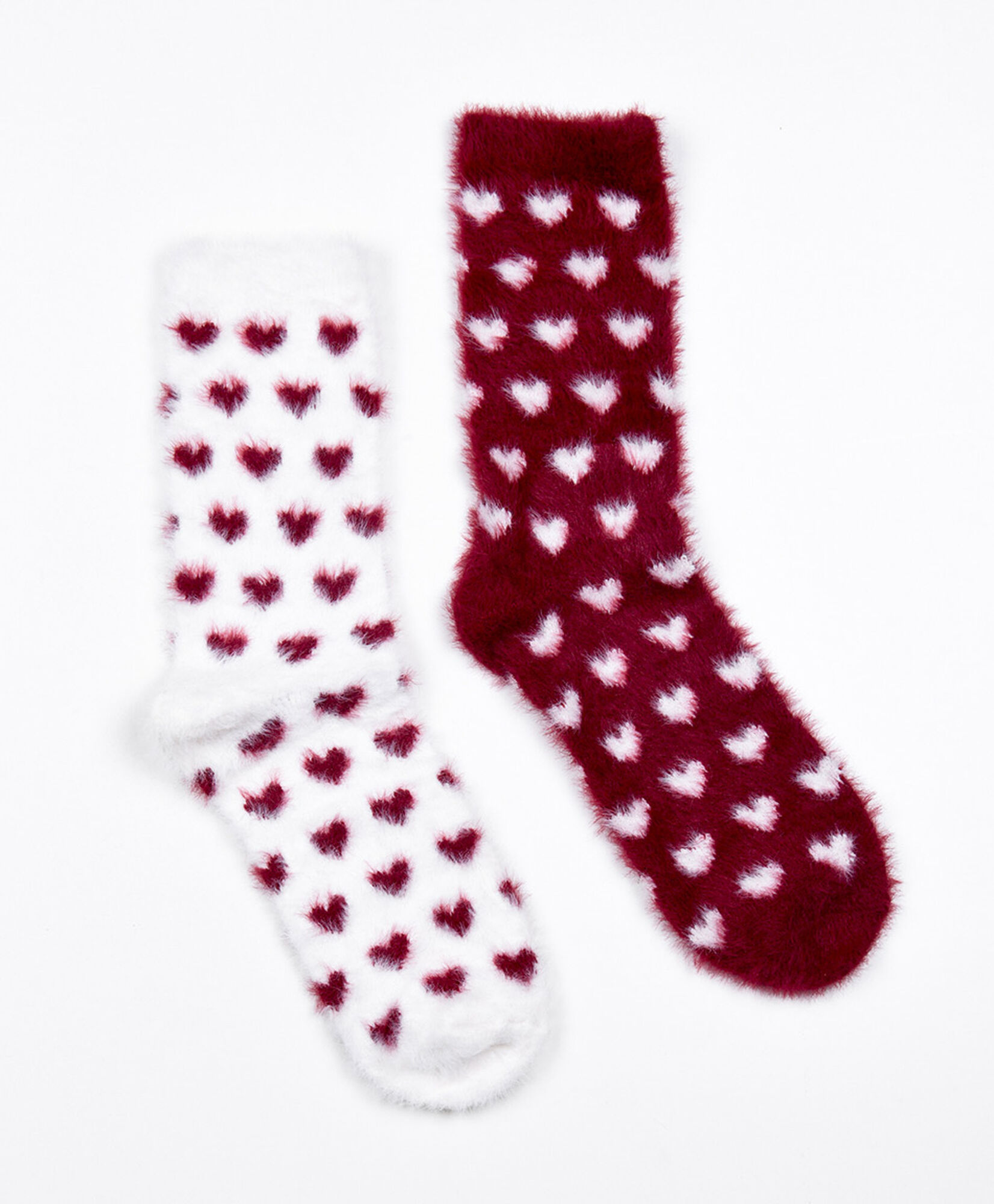Pack 2 calcetines mujer corazones suaves Pack 2 calcetines mujer corazones suaves