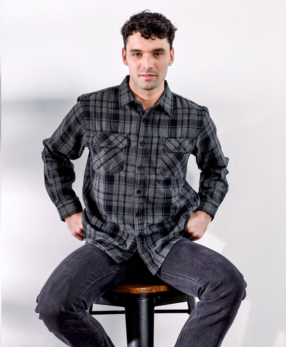 Chaqueta hombre le&ntilde;adora mix gris