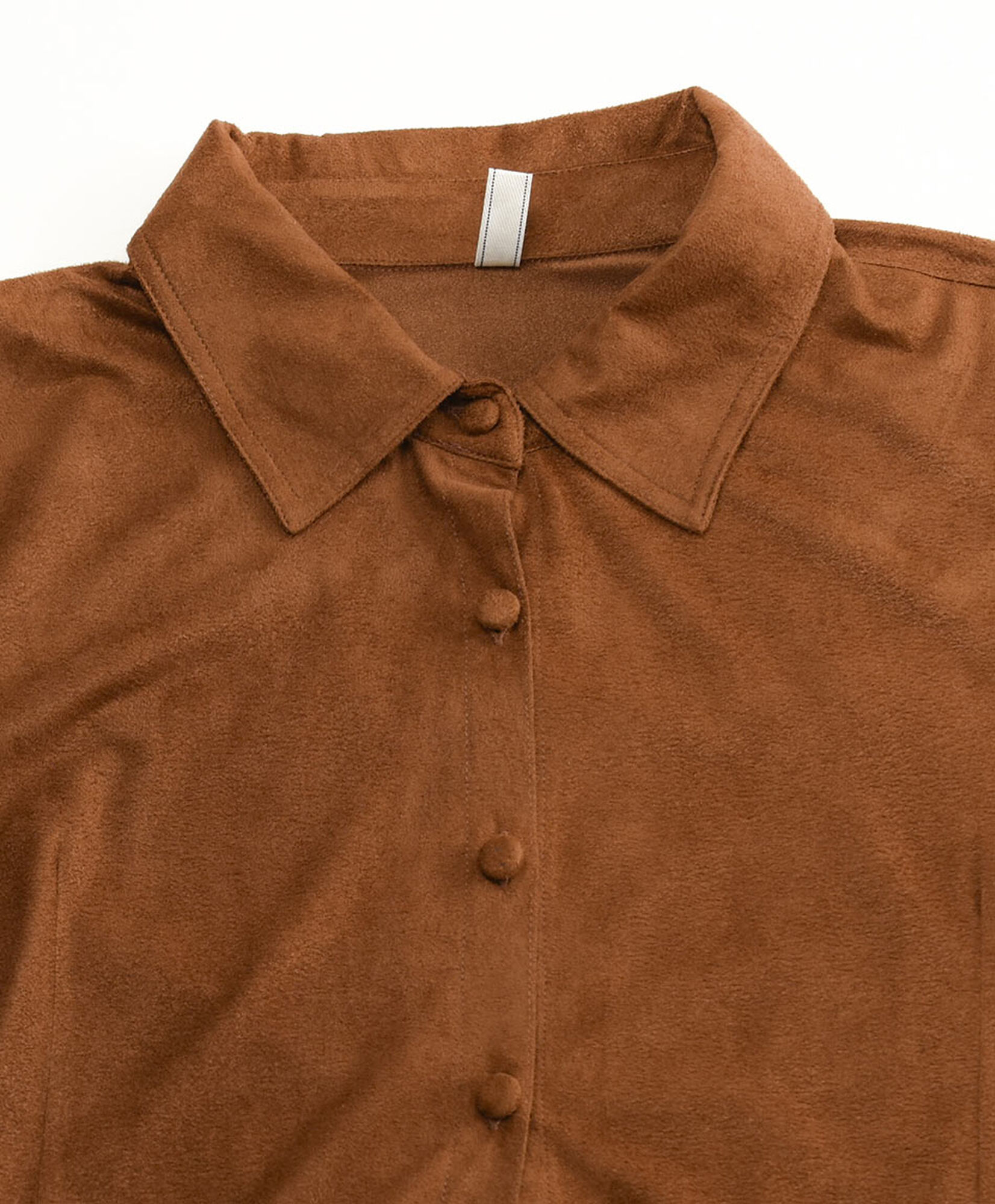 Blusa mujer lisa suede café Blusa mujer lisa suede café