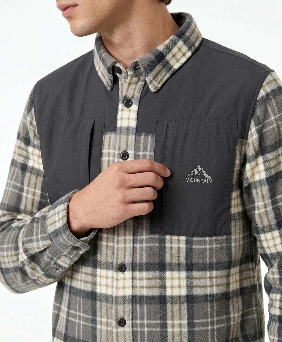 Chaqueta hombre franela escoses