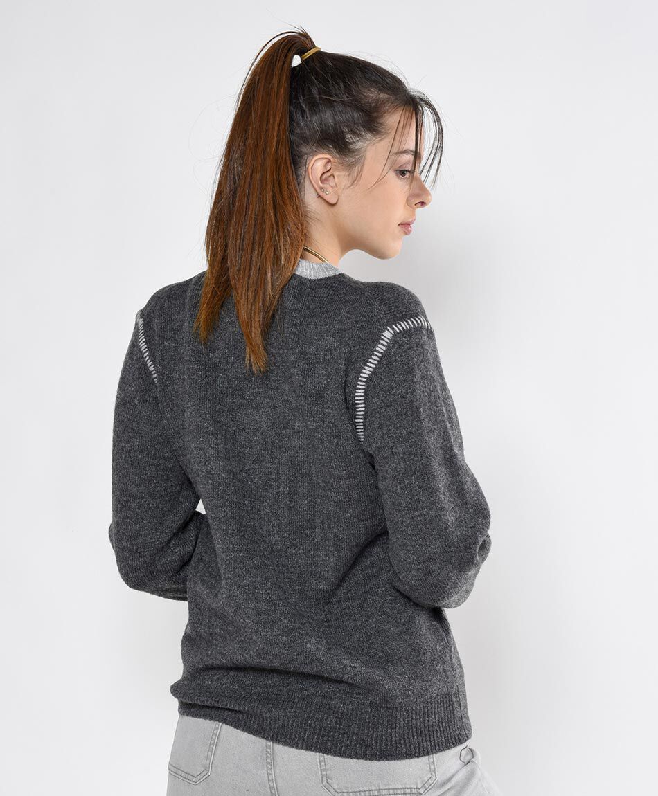 Sweater mujer costuras