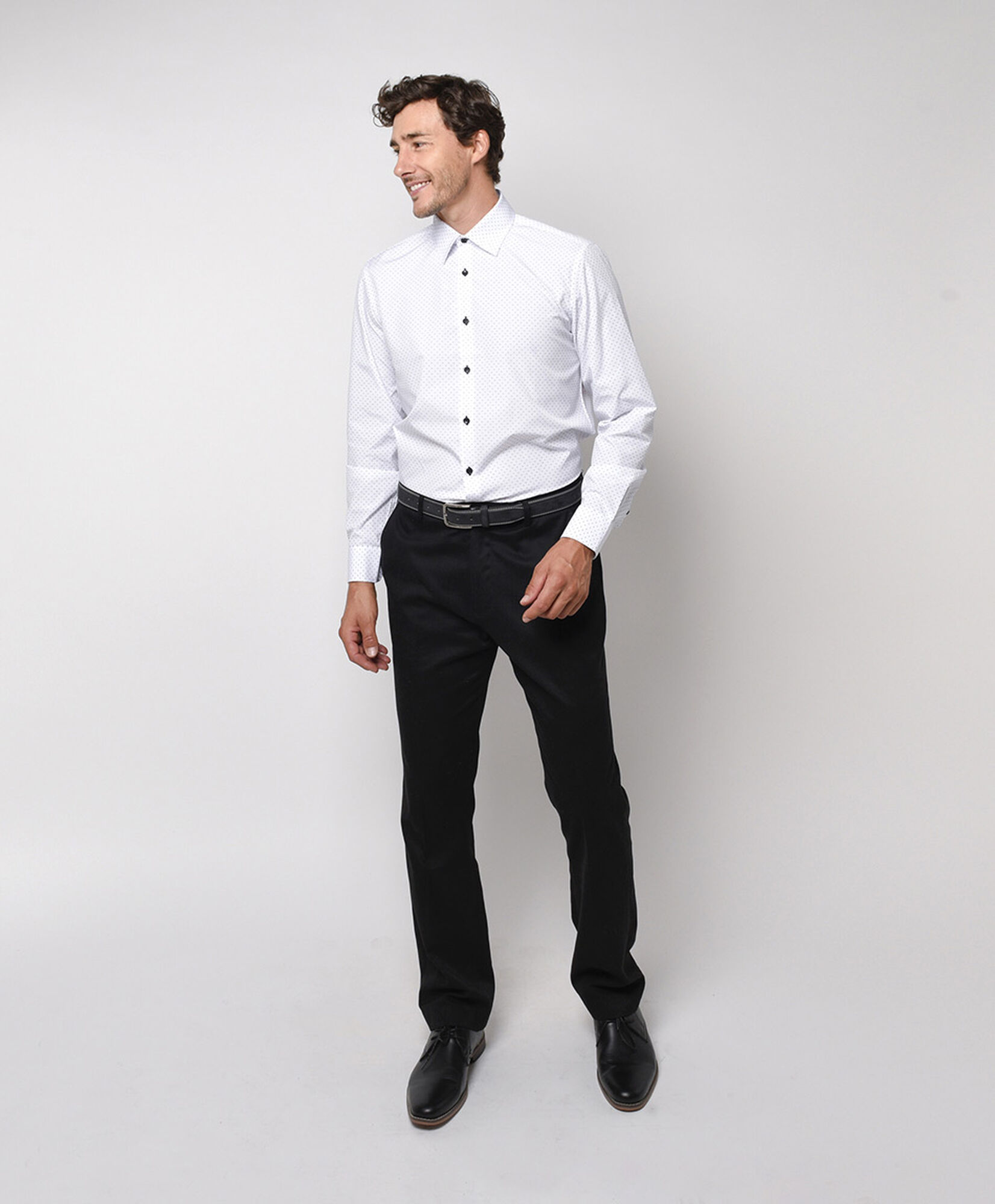 Camisa hombre blanca puntos Camisa hombre blanca puntos