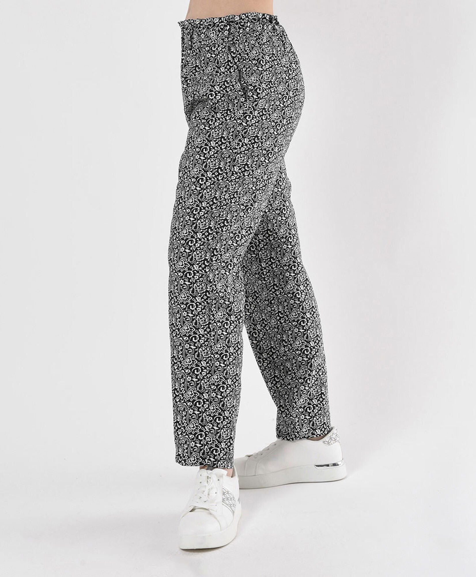 Pantalón mujer bicolor botones Pantalón mujer bicolor botones
