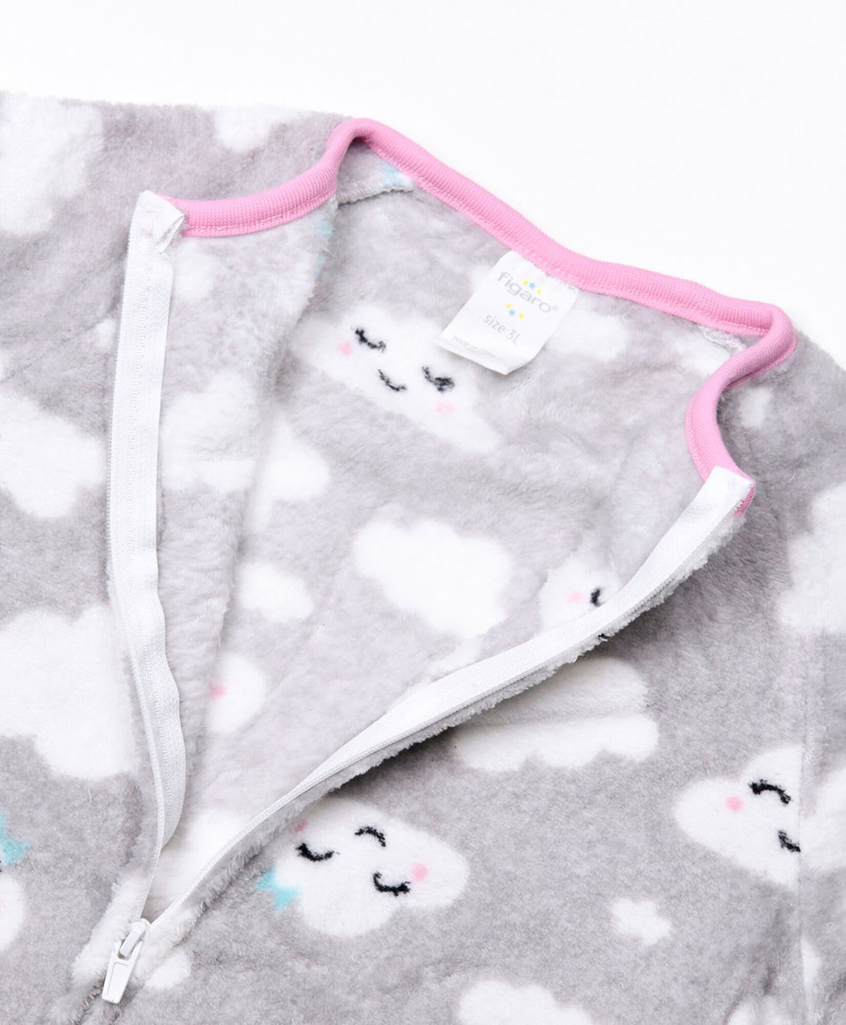 Pijama bebé micropolar enterito nubes Pijama bebé micropolar enterito nubes