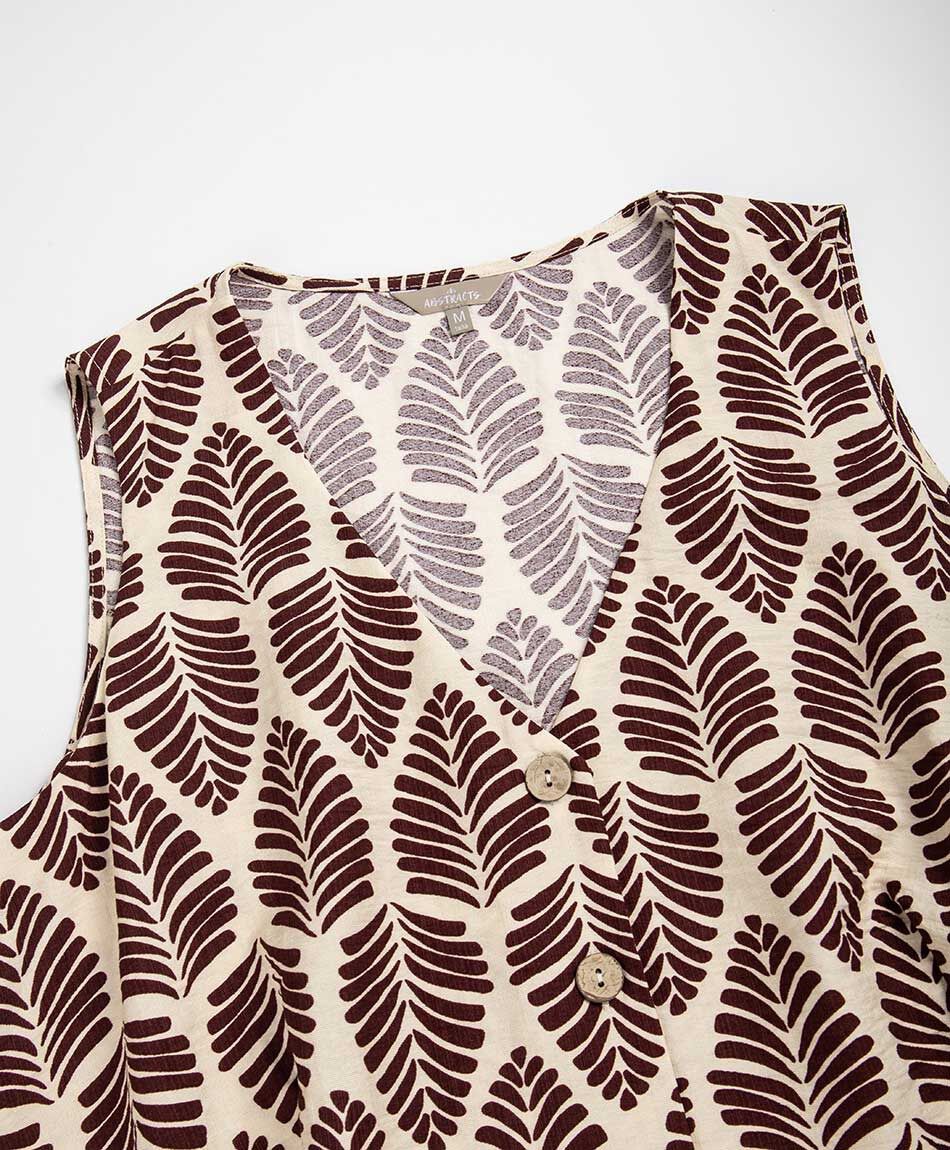 Blusa mujer vest hojas