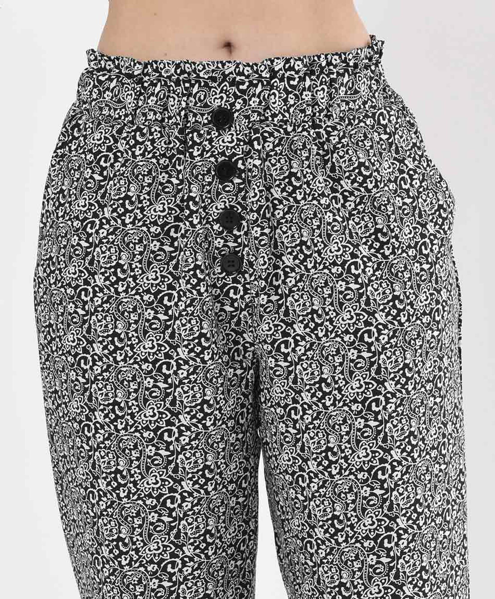 Pantalón mujer bicolor botones Pantalón mujer bicolor botones
