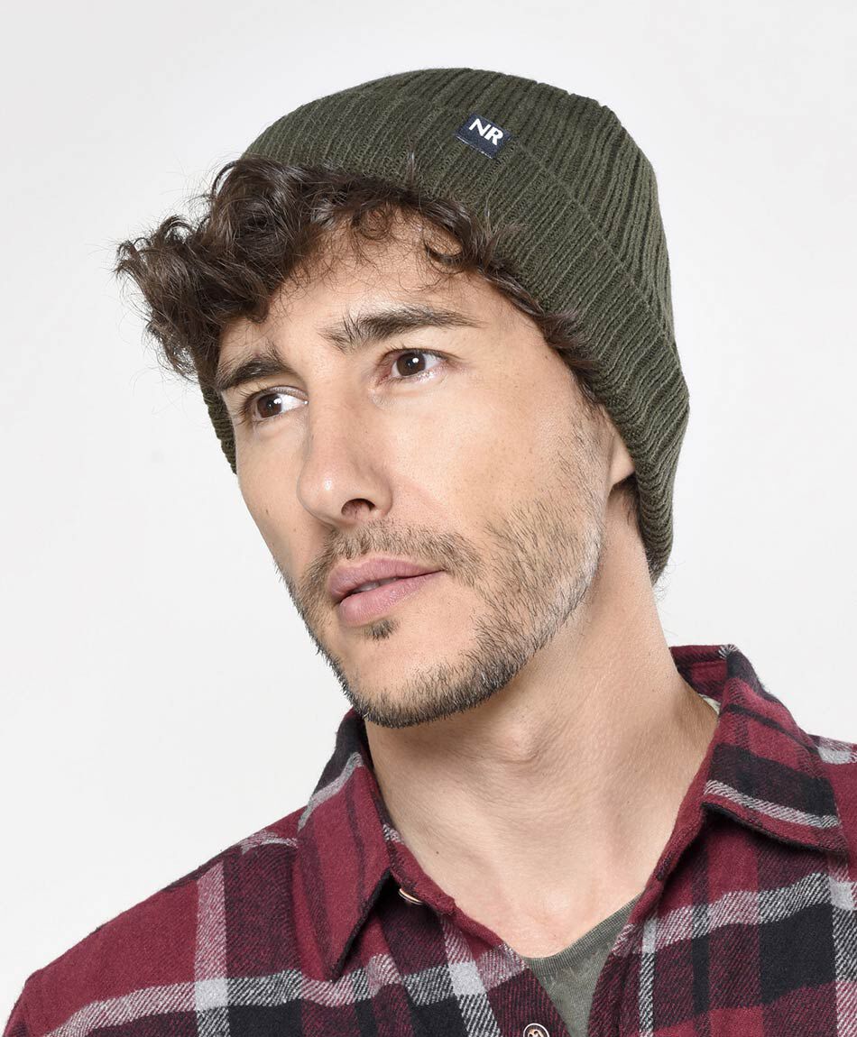 Gorro hombre acanalado con forro