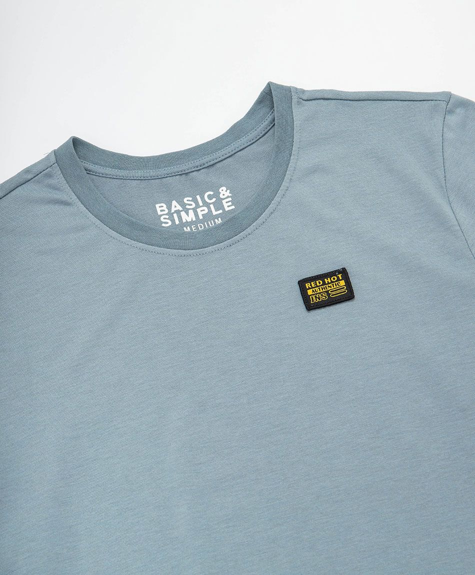 Polera hombre lisa logo
