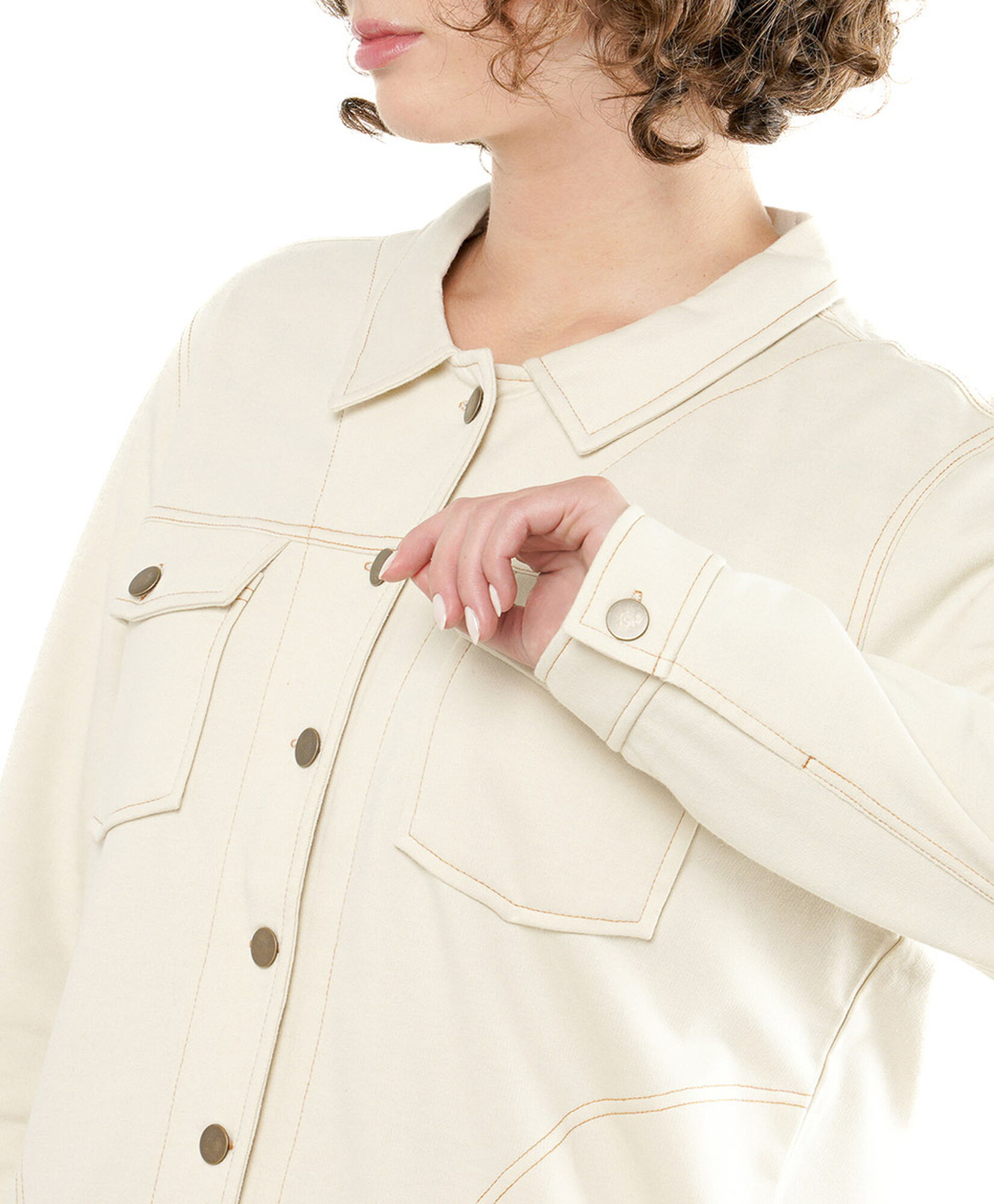 Chaqueta mujer doble bolsillo beige Chaqueta mujer doble bolsillo beige