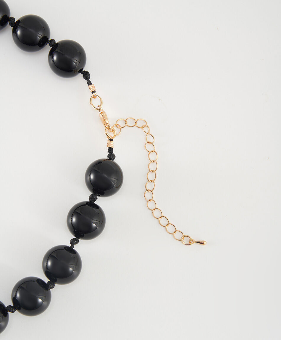 Collar mujer piedras negro