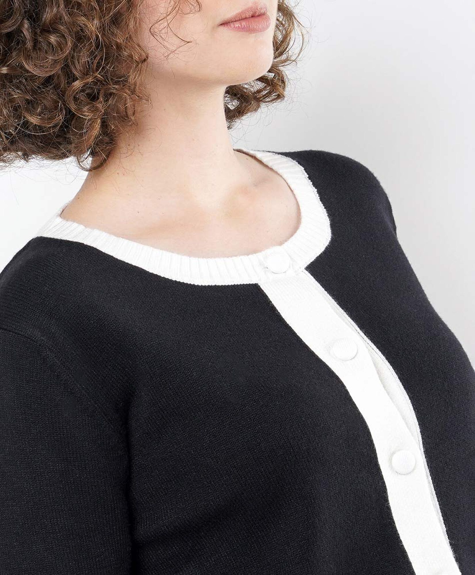 Cardigan mujer bicolor crop Cardigan mujer bicolor crop