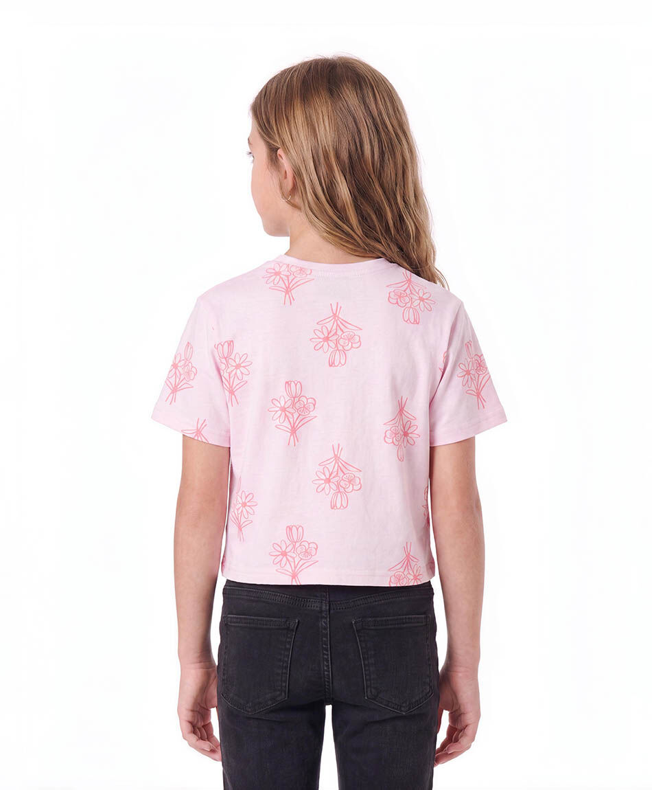 Polera ni&ntilde;a ramos de flores