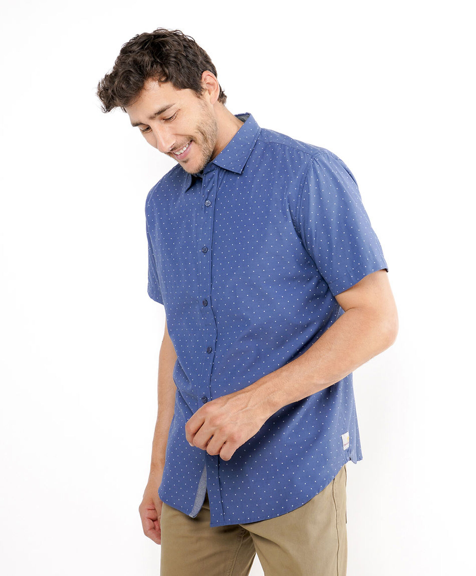 Camisa hombre mini print cuadros Camisa hombre mini print cuadros