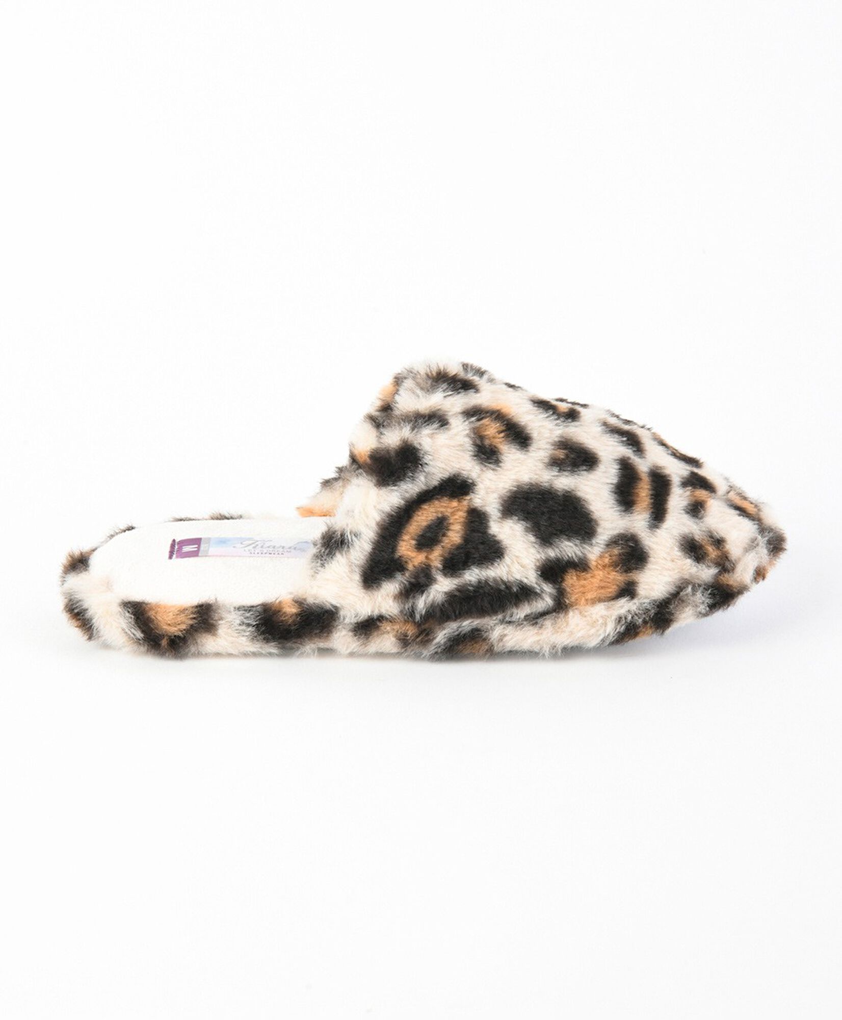 Pantufla mujer animal print café Pantufla mujer animal print café