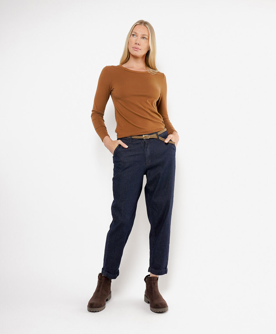 Pantal&oacute;n mujer denim cintur&oacute;n