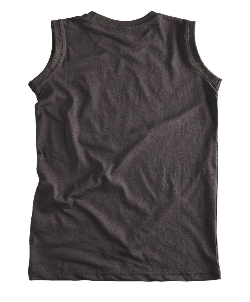 Polera sin mangas cuello redondo