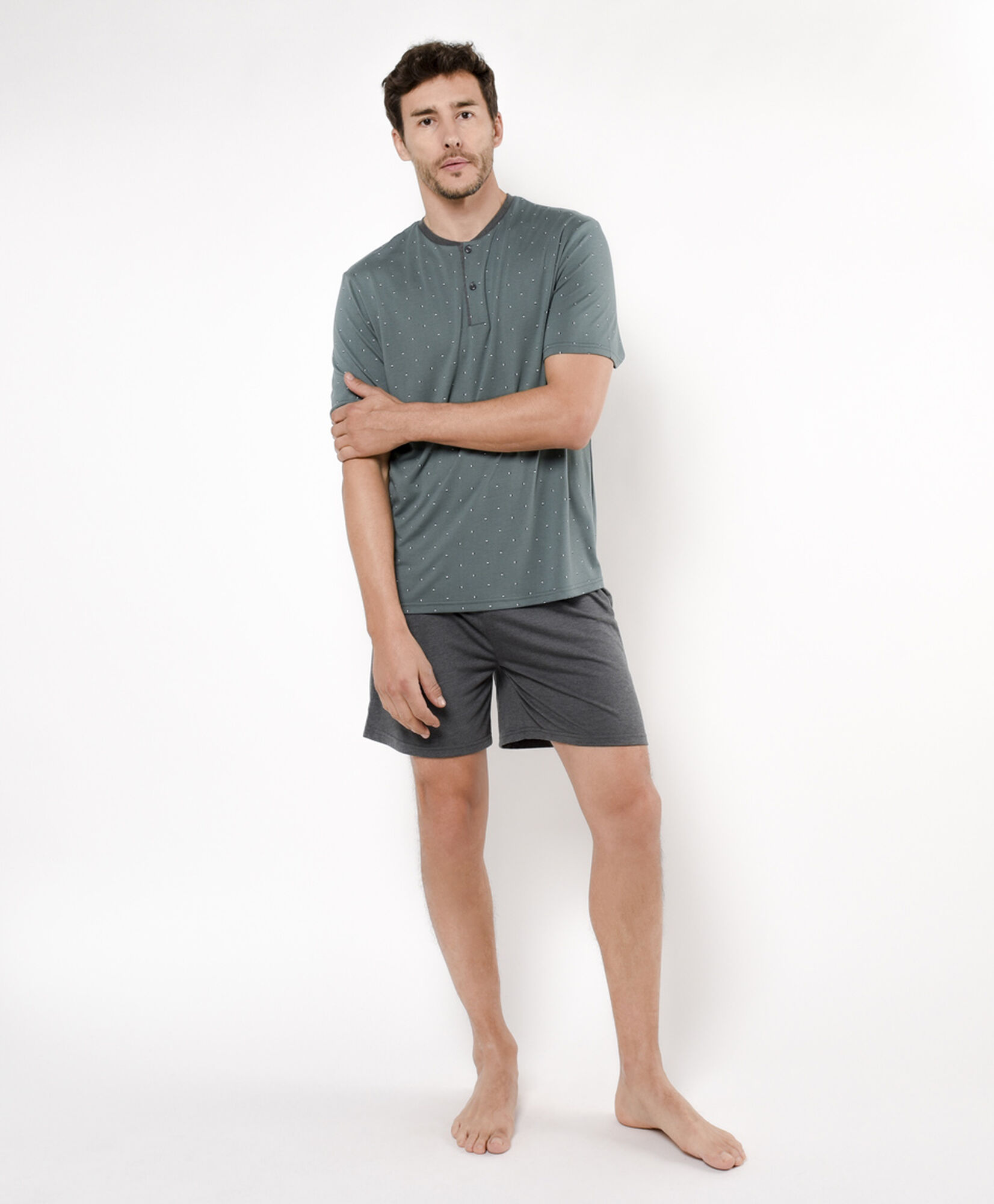 Pijama hombre puntos verde Pijama hombre puntos verde