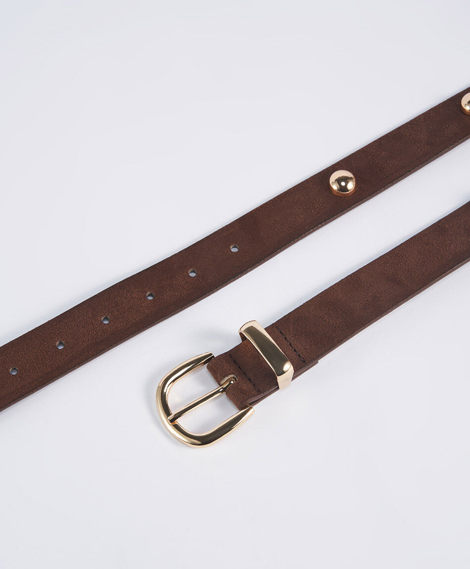 Cintur&oacute;n mujer hebilla dorada