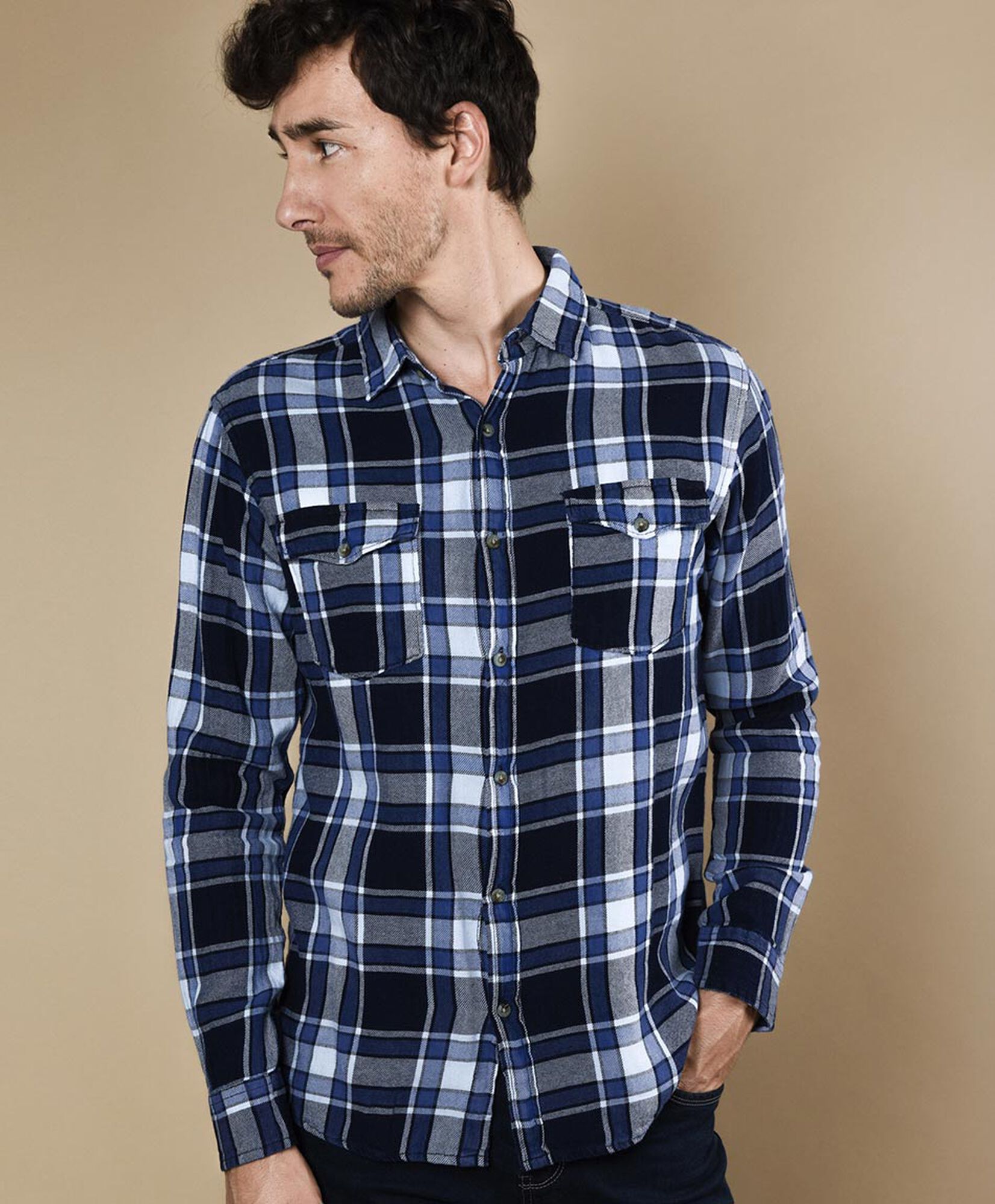 Camisa tartán manga larga Camisa tartán manga larga