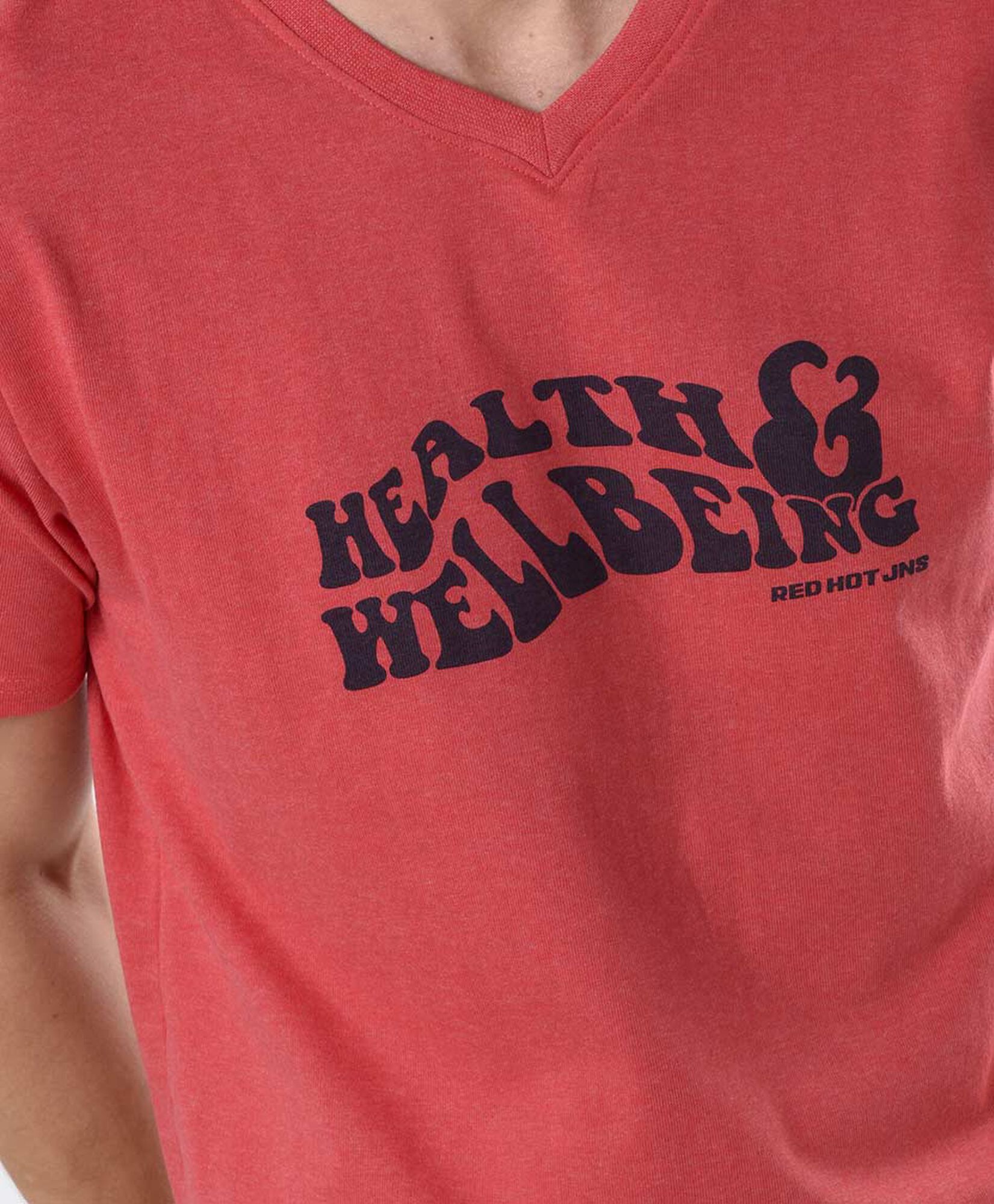 Polera hombre jaspeada texto Polera hombre jaspeada texto