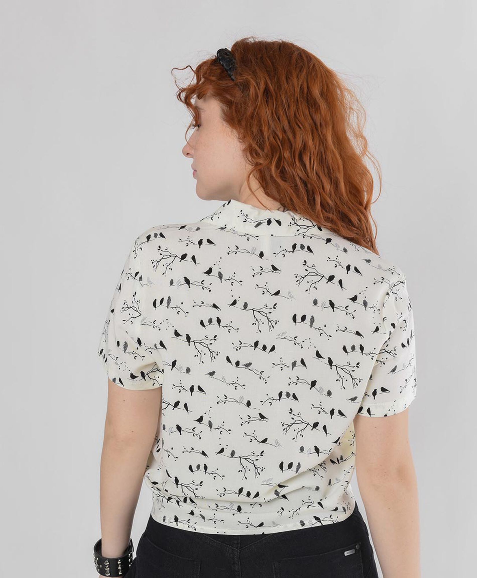 Blusa mujer pajaritos estampados Blusa mujer pajaritos estampados