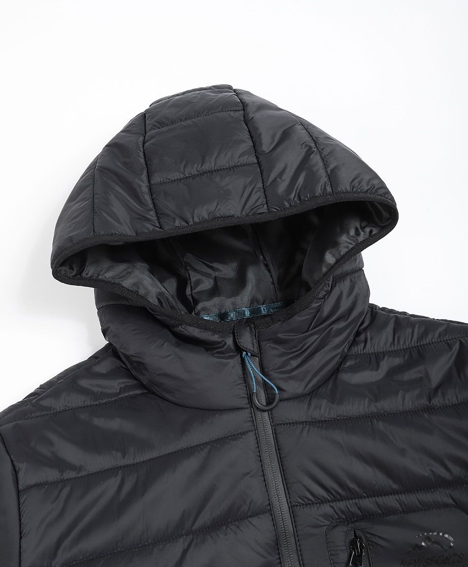 Parka deportiva hombre acolchada negro