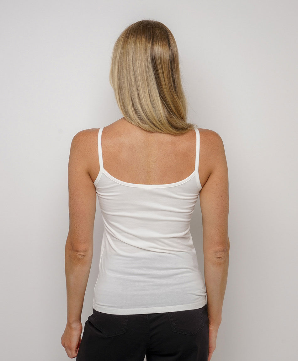 Polera mujer b&aacute;sica pabilo blanca