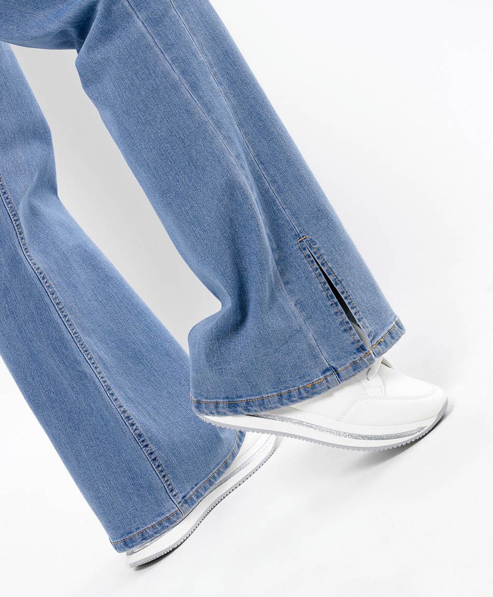Jeans mujer cinturón denim wide Jeans mujer cinturón denim wide