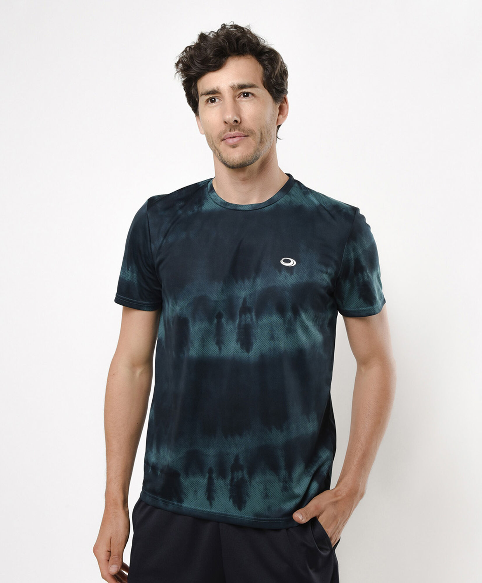 Polera deportiva hombre tie dye verde Polera deportiva hombre tie dye verde