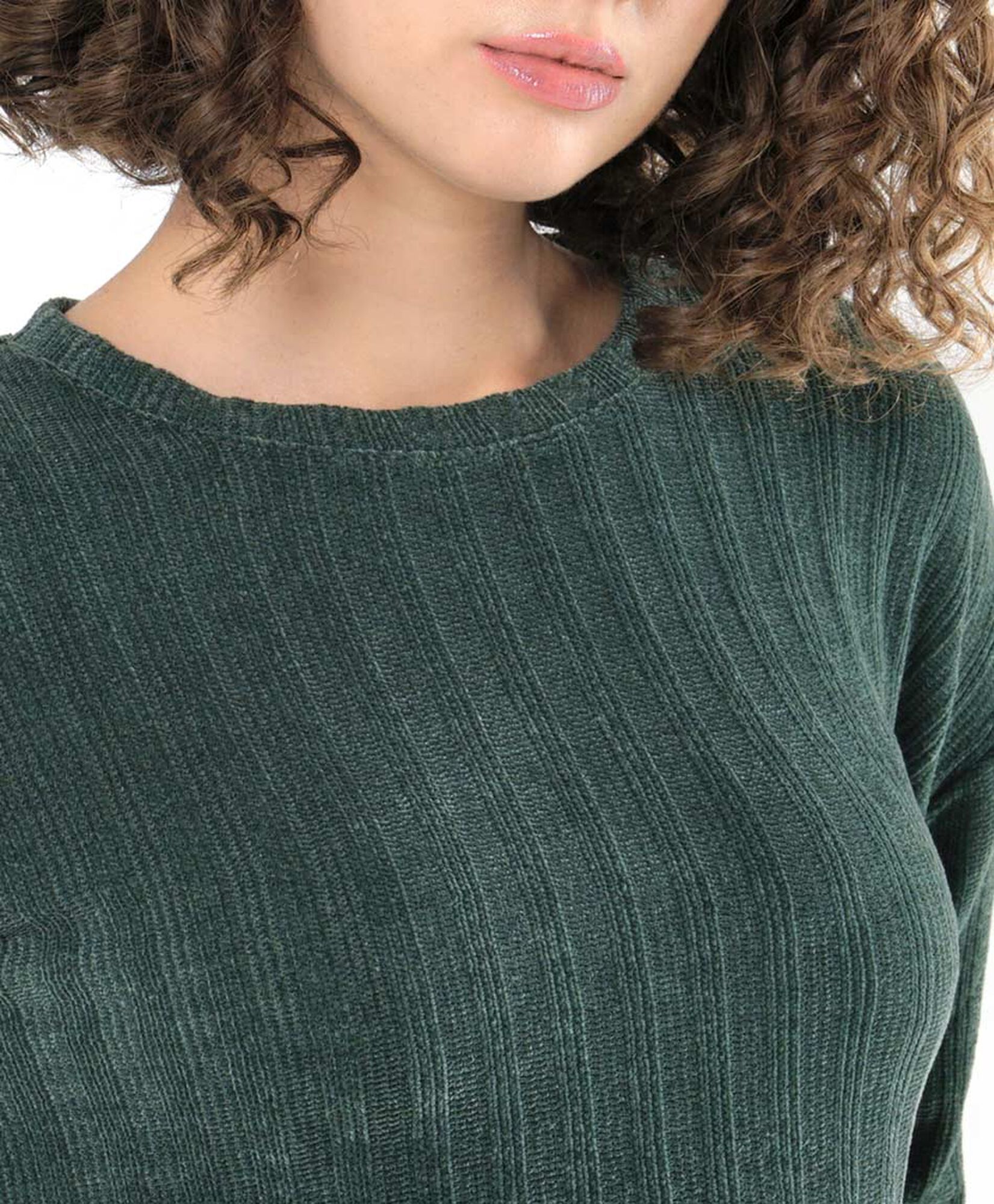 Sweater mujer suave verde oscuro Sweater mujer suave verde oscuro