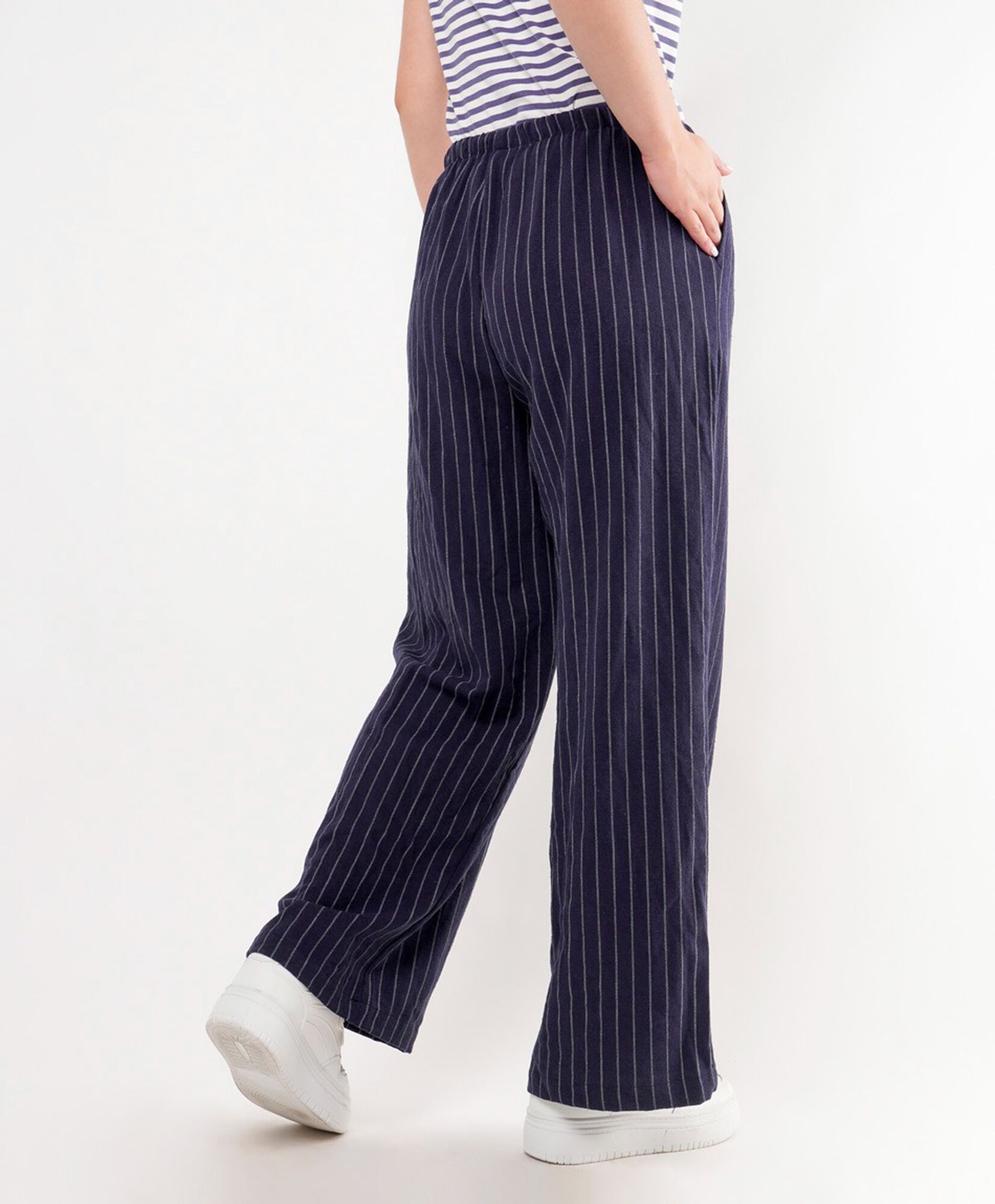 Pantalón mujer ancho azul wide Pantalón mujer ancho azul wide