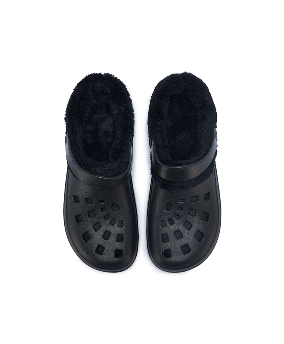 Sandalia hombre forrada negra