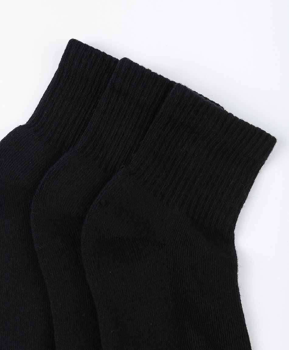 Pack 3 calcetines escolar liso negro