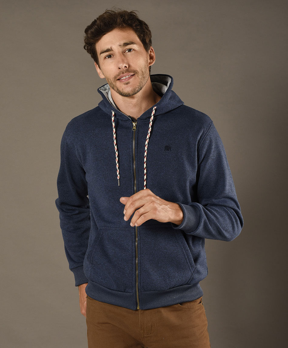 Poleron cierre capucha