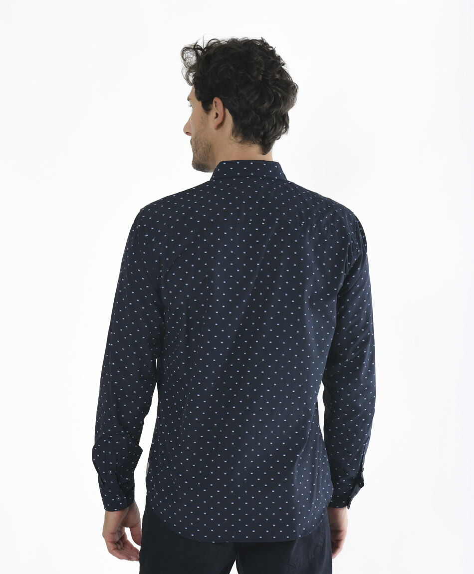 Camisa hombre mini rect&aacute;ngulos
