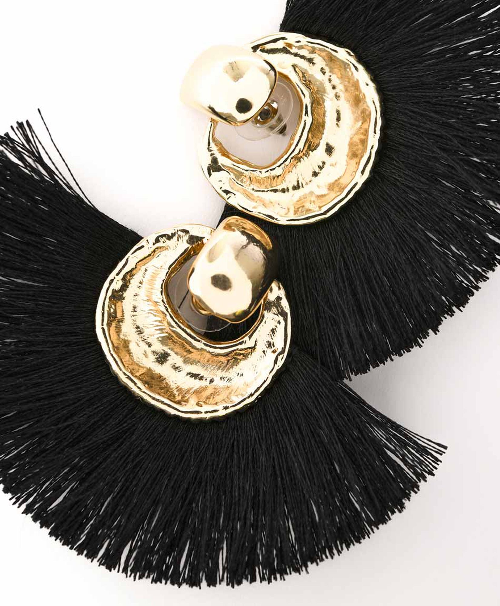 Aros mujer negro y dorado Aros mujer negro y dorado