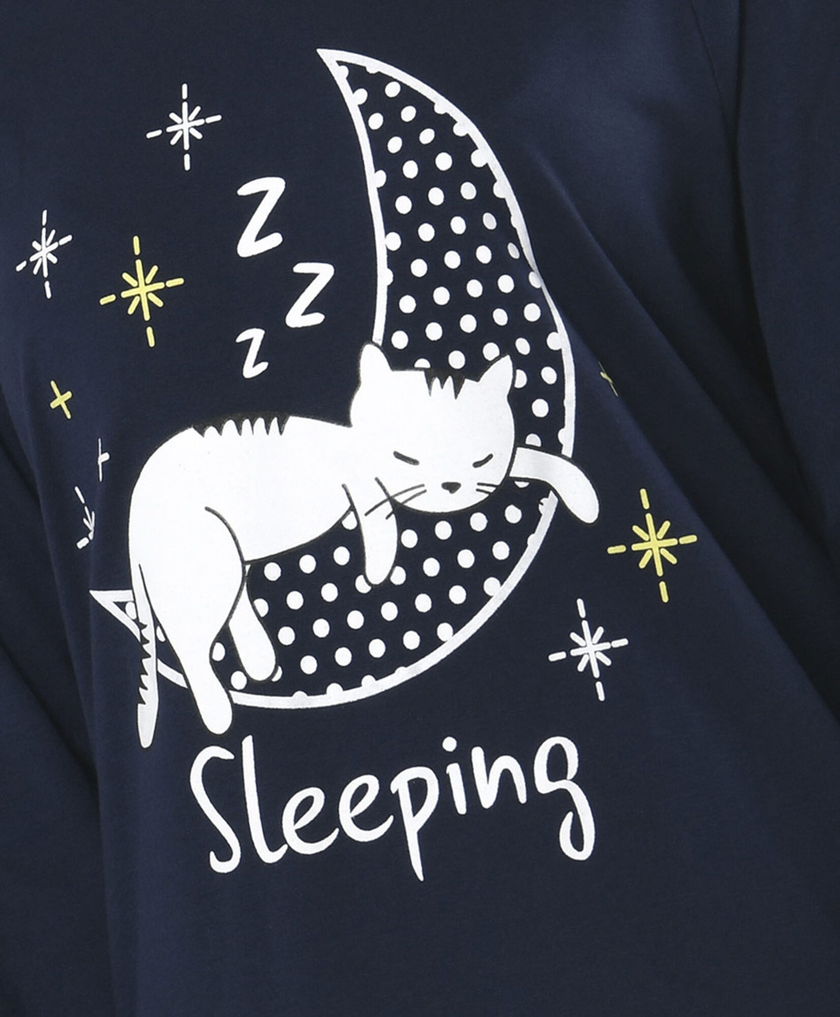 Camisola mujer gato en luna Camisola mujer gato en luna
