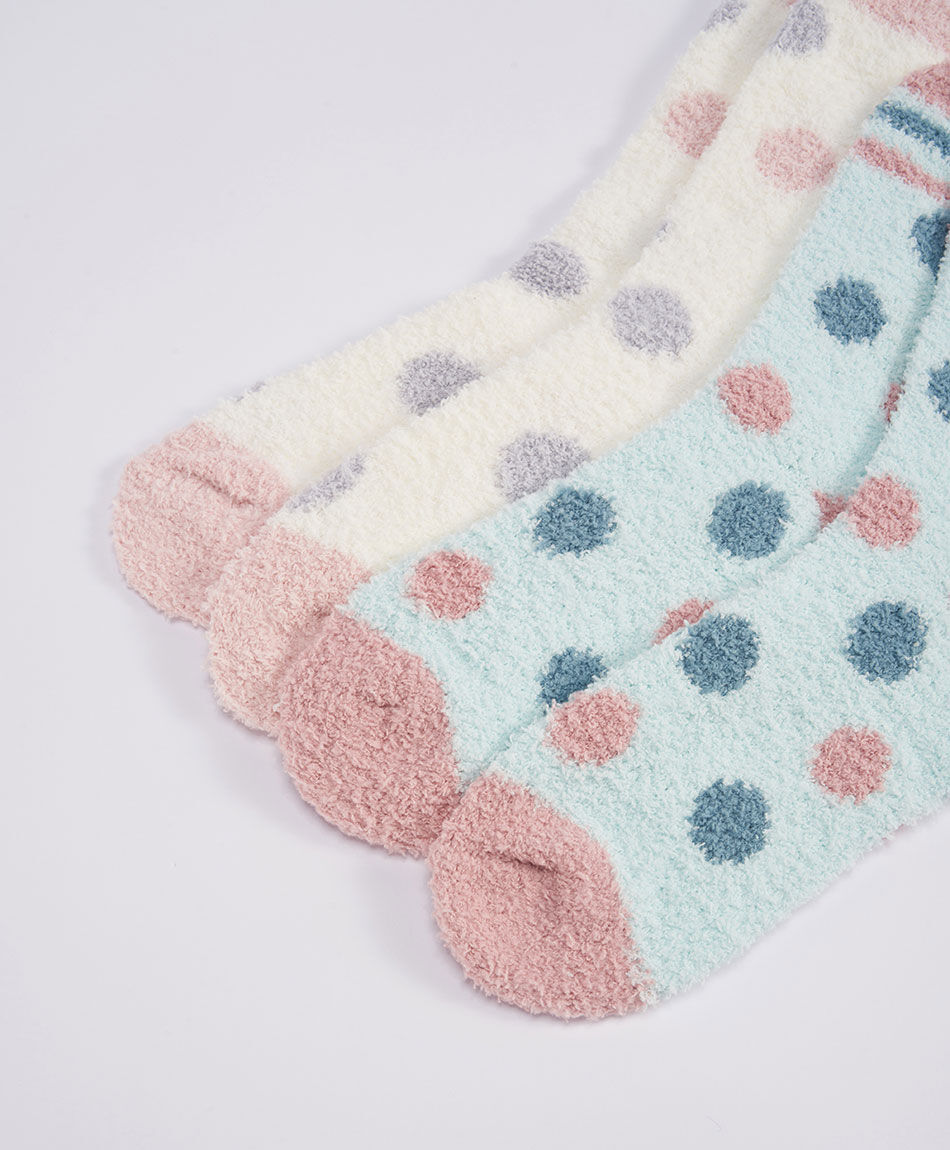 Pack 2 calcetines mujer invierno puntos