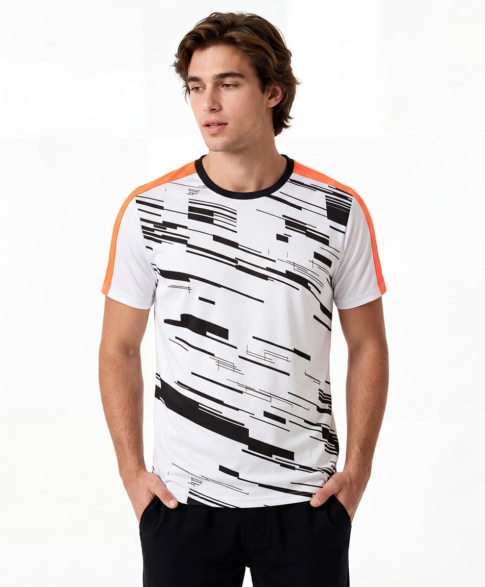 Polera deportiva hombre tricolor
