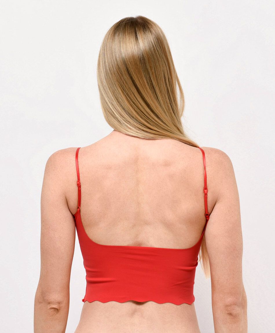 Bralette mujer encajes pretina larga