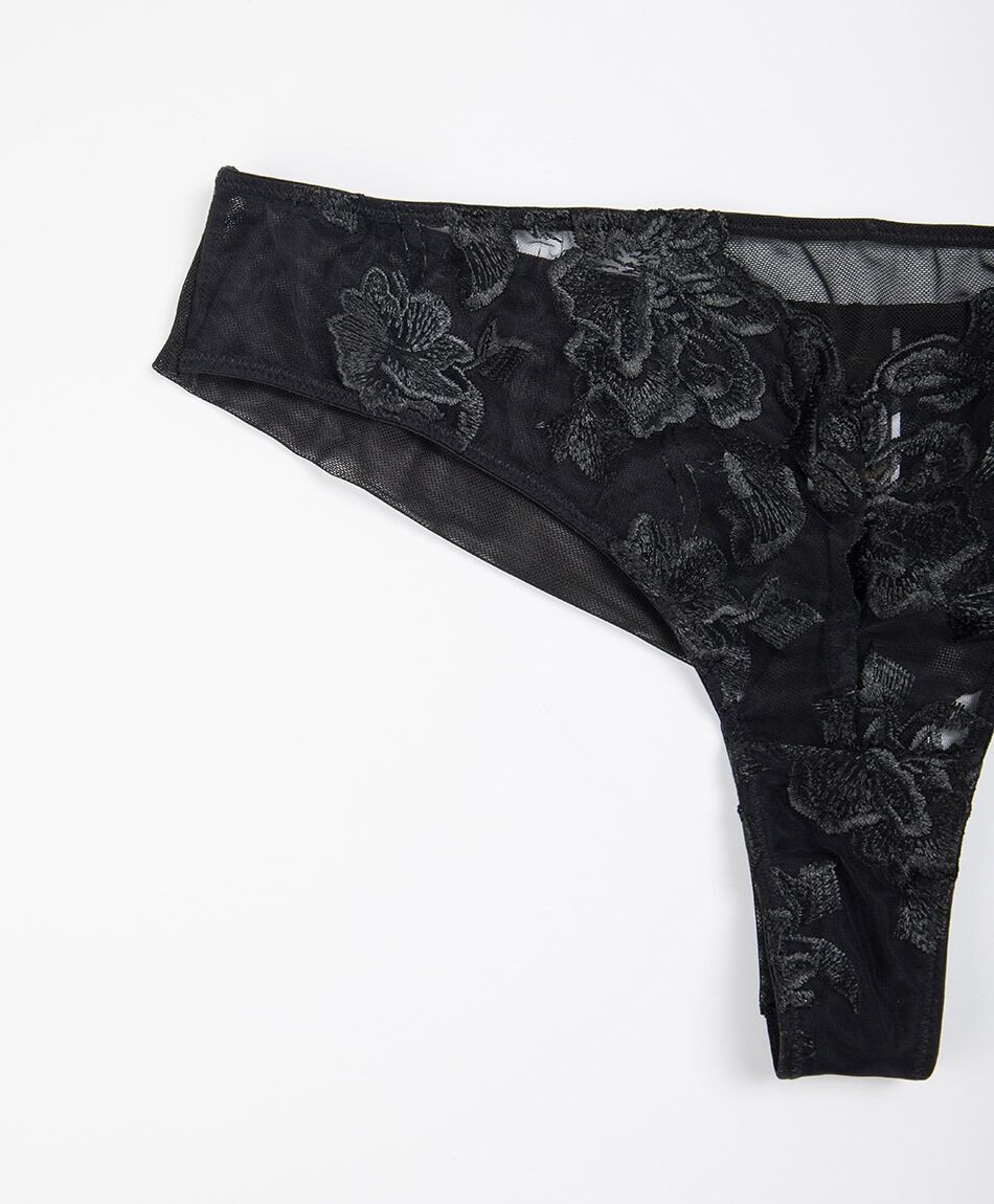 Colaless mujer bordado floreado