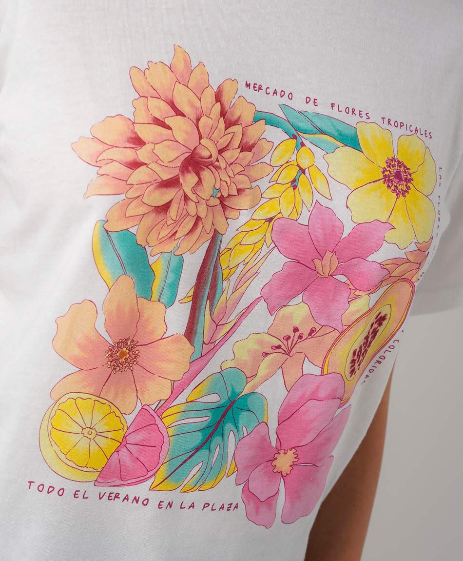 Polera mujer flor market
