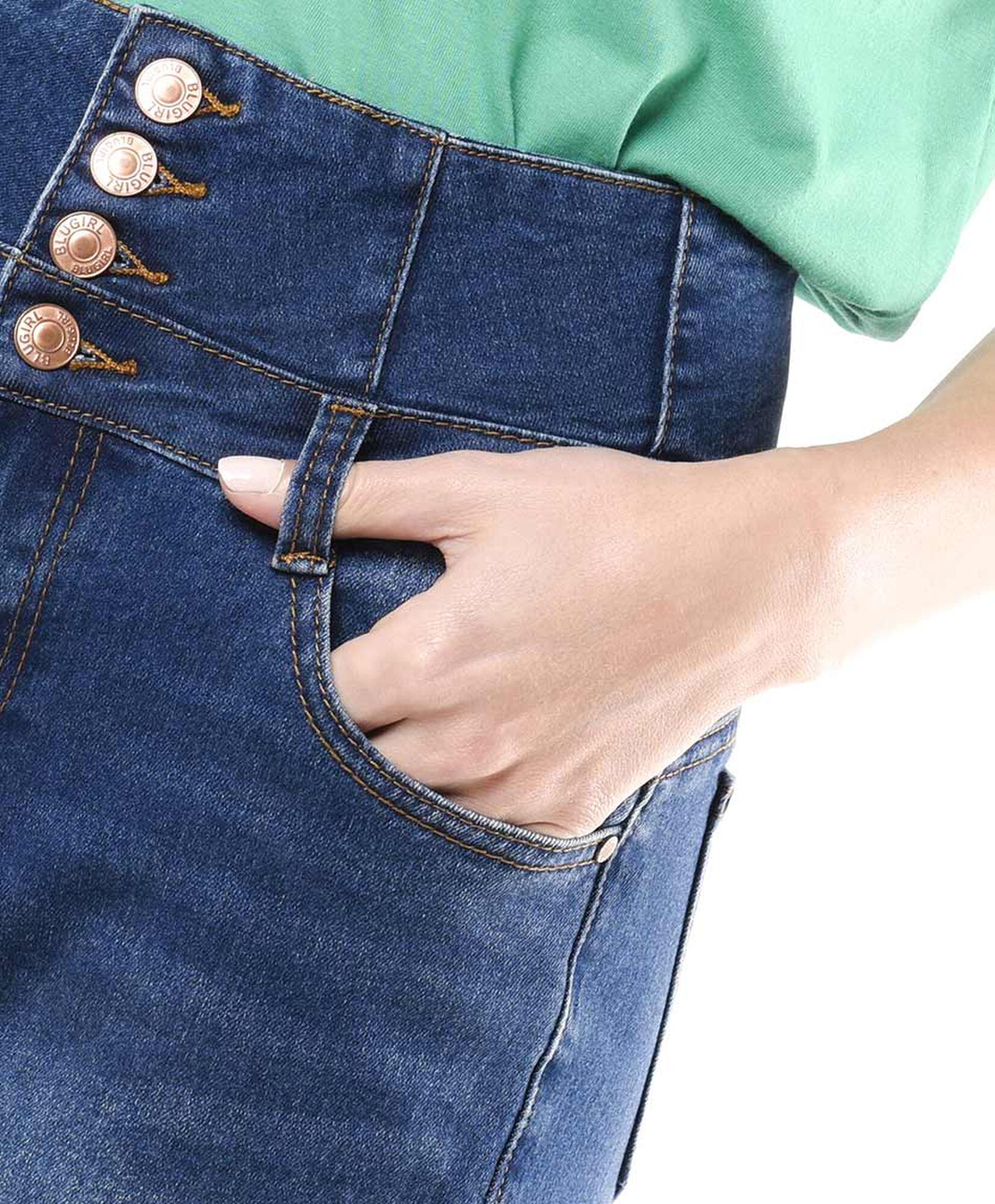 Jeans mujer pretina ancha cargo Jeans mujer pretina ancha cargo