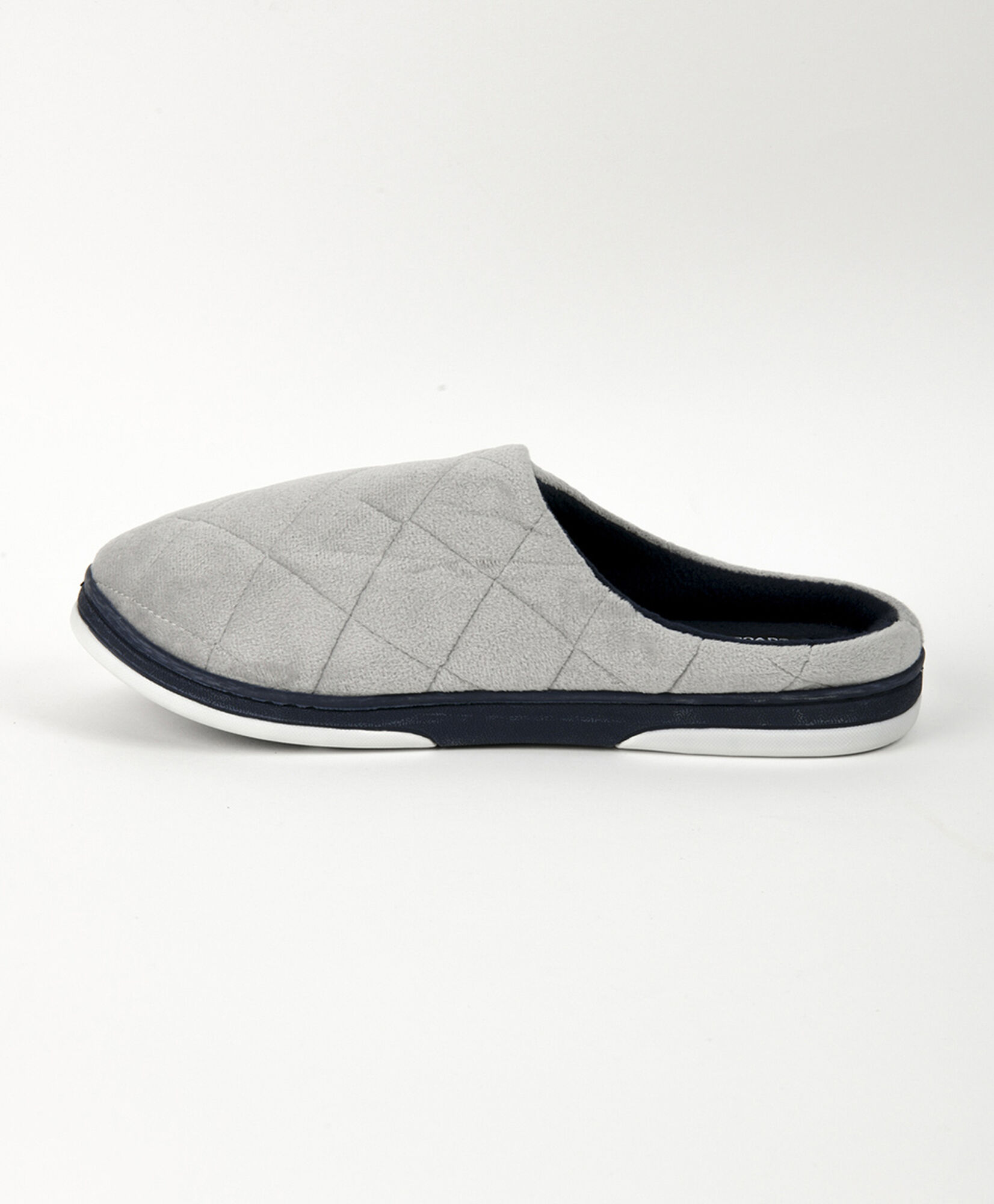 Pantufla hombre gris cuadros Pantufla hombre gris cuadros