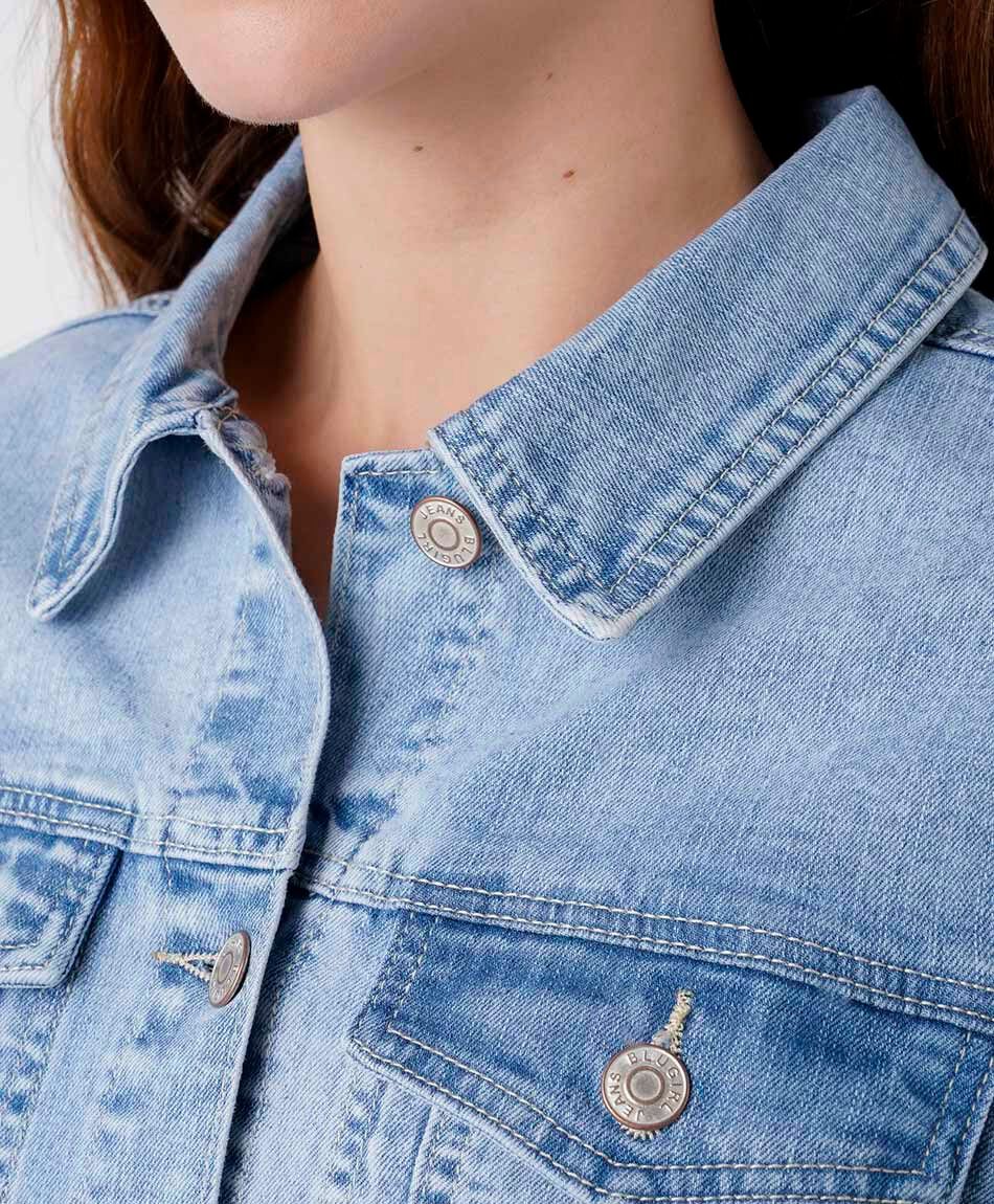 Chaqueta mujer denim entallada
