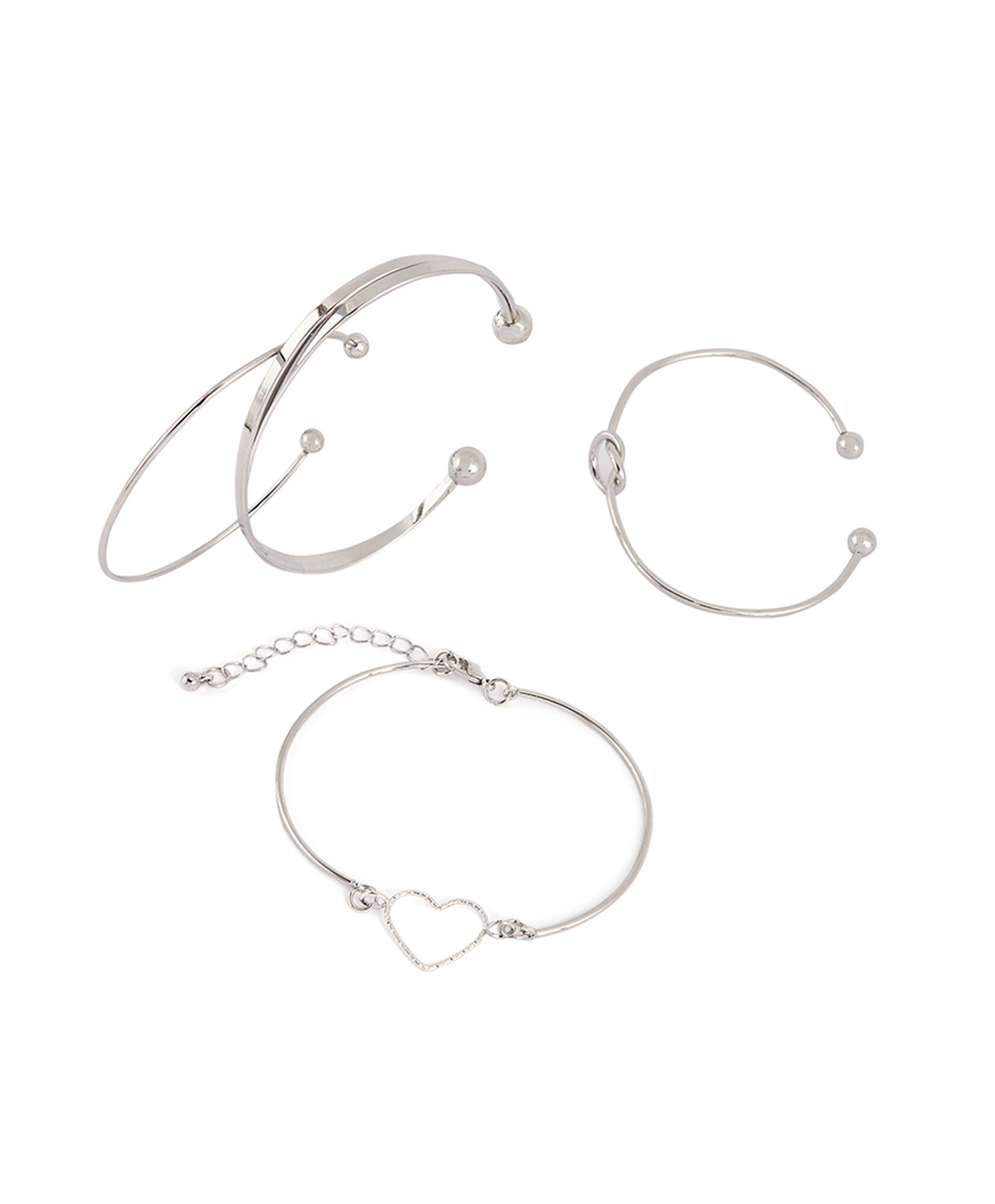 Set 4 pulseras mujer silver Set 4 pulseras mujer silver