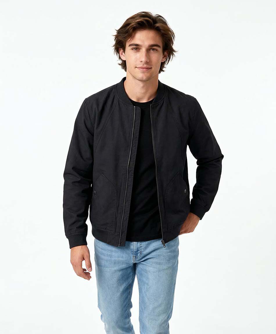 Chaqueta hombre bomber black